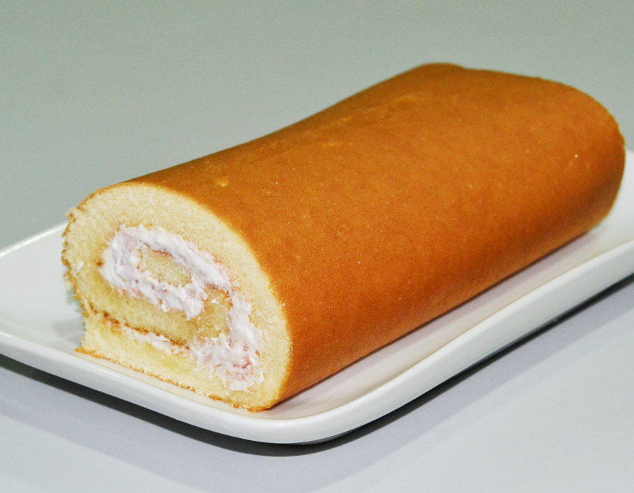 Cake, cream-filled roll