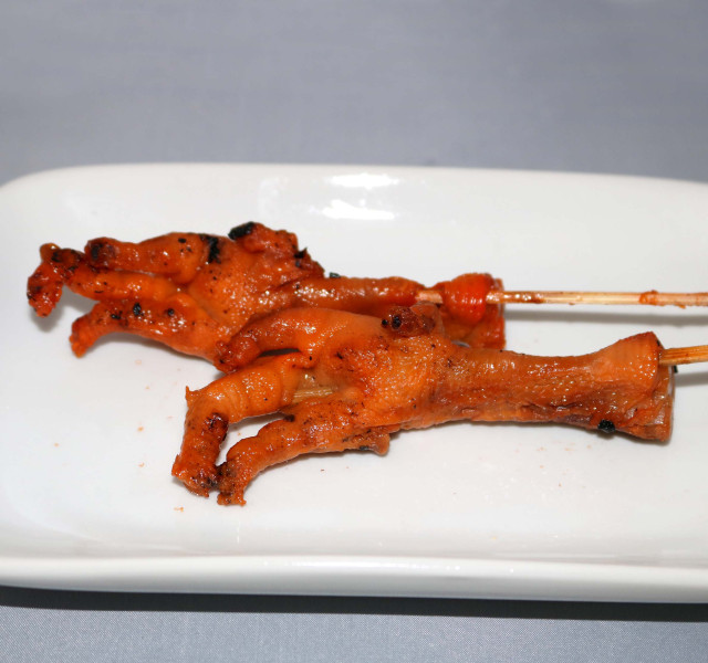 Chicken feet, bbq