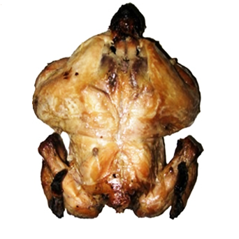 Chicken, whole, seasoned, roasted, skin and visible fat removed
