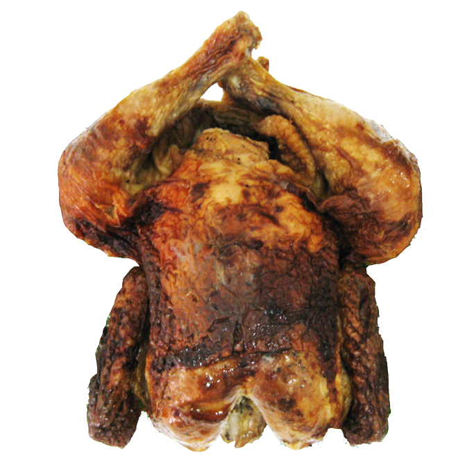 Chicken, whole, seasoned, roasted