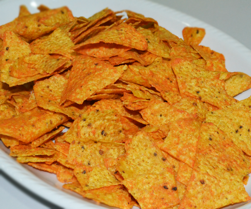Chips, corn, nacho cheese flvr