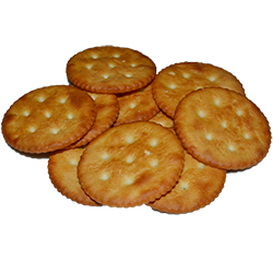 Cracker, salted, round
