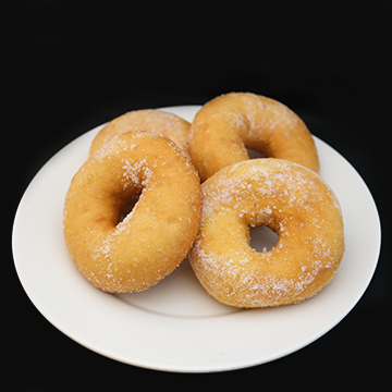 Doughnut, fried, w/ sugar