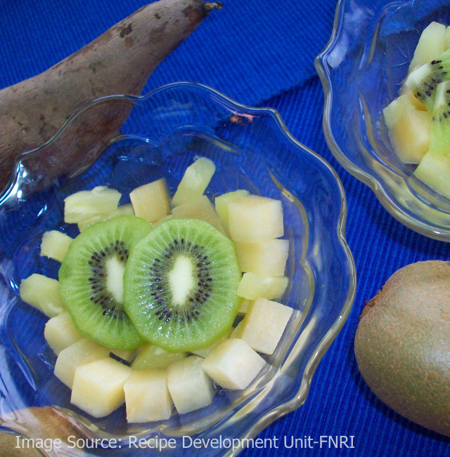 Fruit salad, prep, w/ yacon