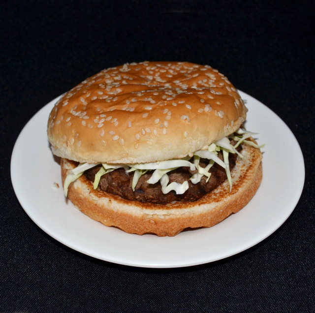 Hamburger sandwich w/ coleslaw