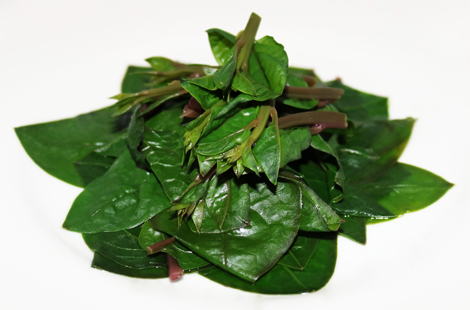 Malabar nightshade lvs, boiled
