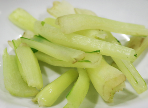 Pechay petioles, boiled