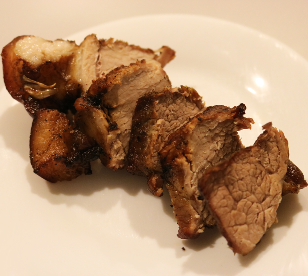 Pork Boston butt, broiled