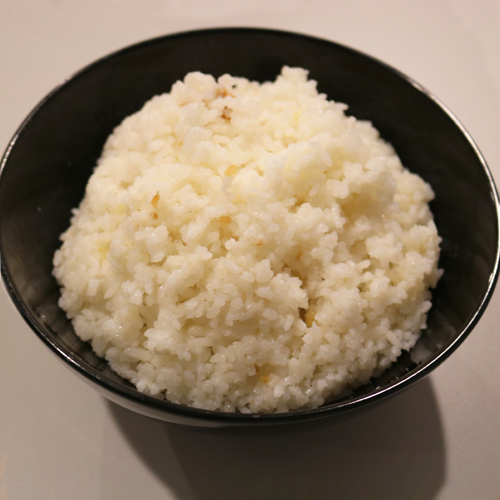 Rice, well-milled, fried