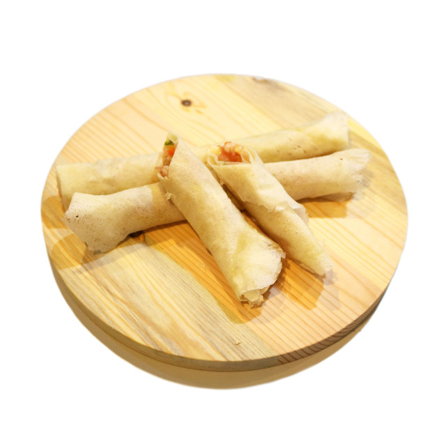 Spring roll, chicken, unckd