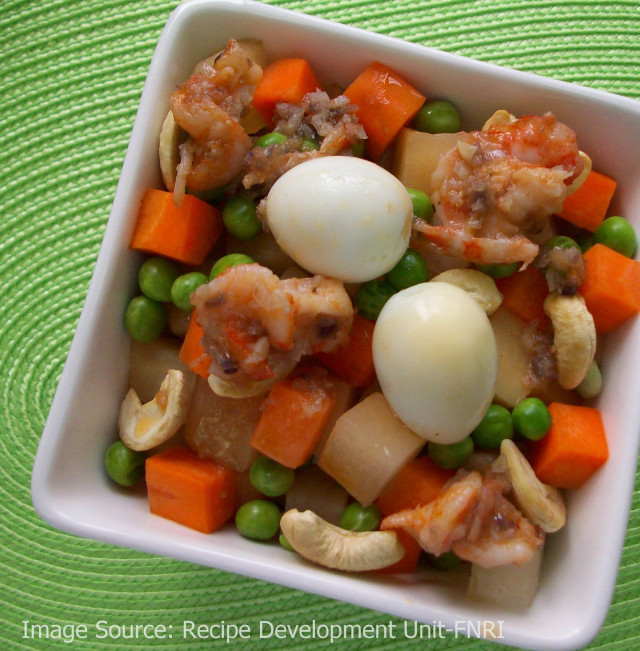 Vegetable stir-fry w/ quail eggs, prep, w/ yacon