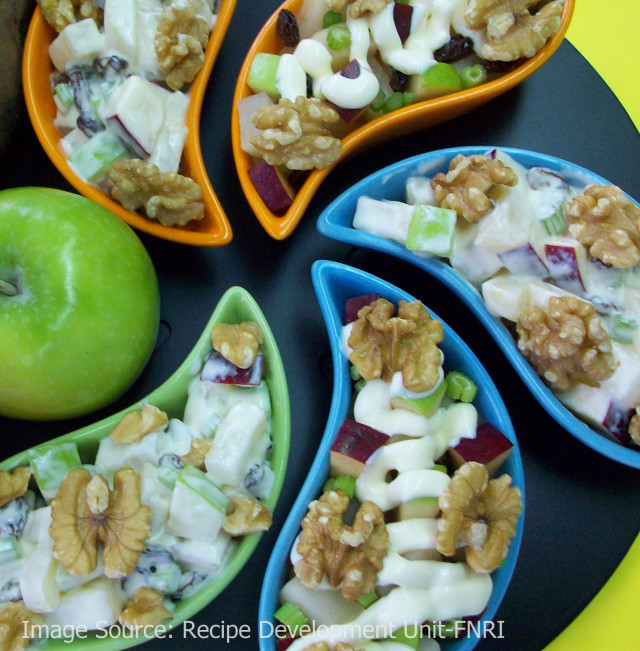Waldorf salad, prep, w/ yacon